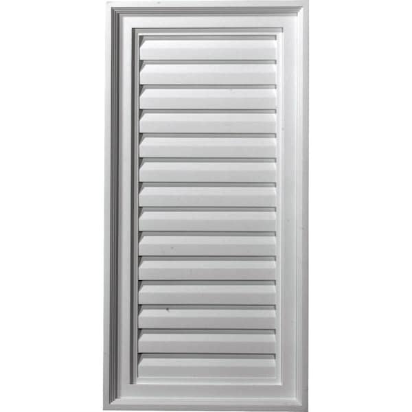 Ekena Millwork Vertical Urethane Gable Vent Louver, Non-Functional, 15"W x 17"H GVVE15X17D - main